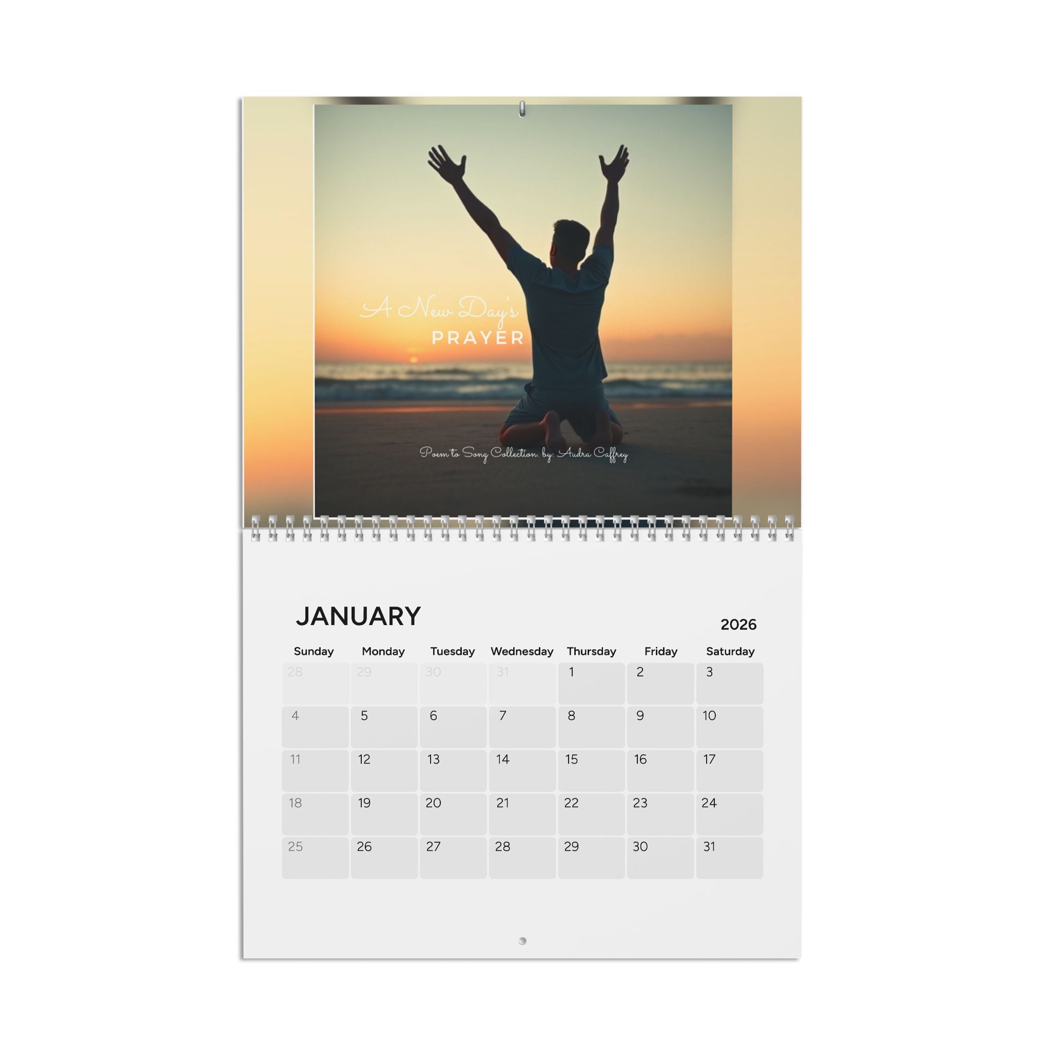 2026 Album Cover Calendar — Full-Color Music Photo Wall Calendar