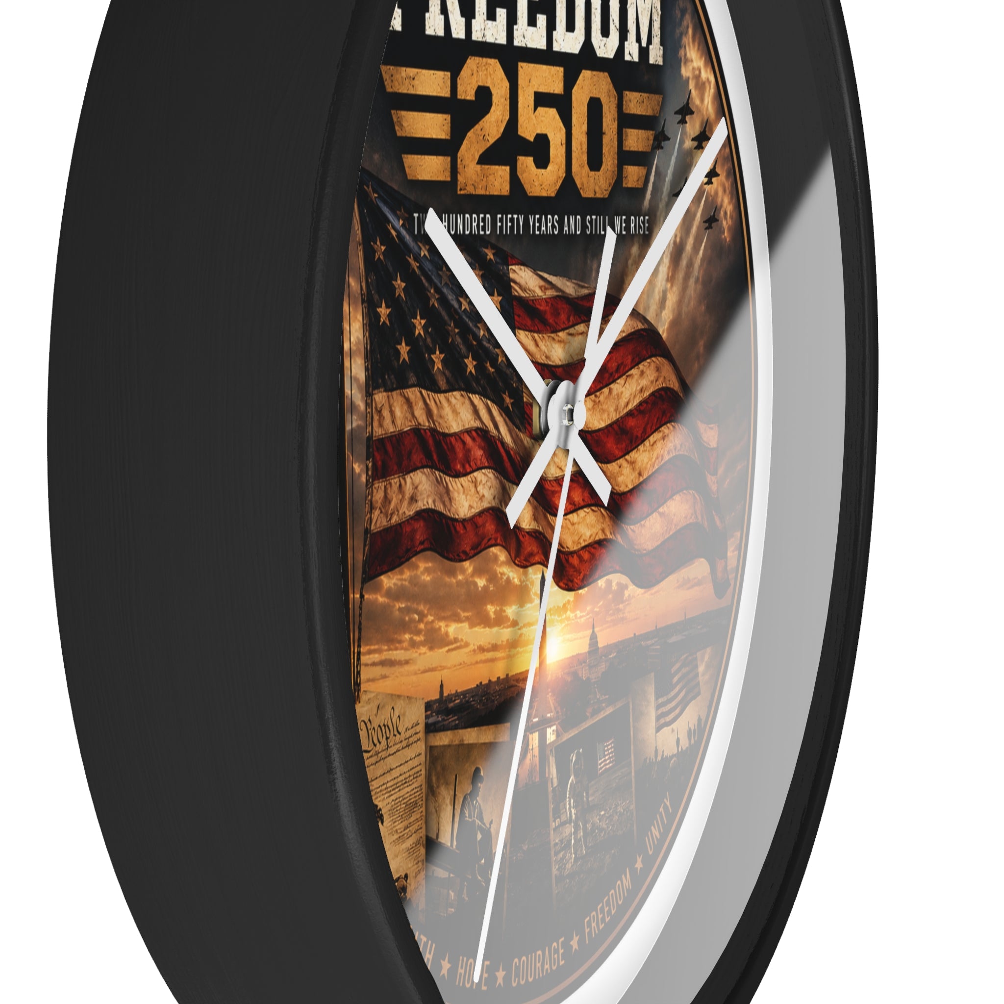 America 250th Anniversary Wall Clock — Patriotic Photo Commemorative Clock