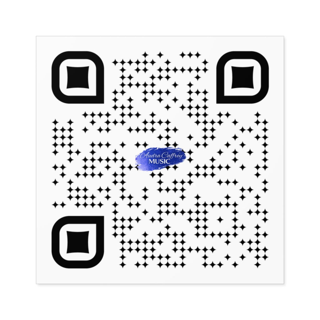 Audra Caffrey Music QR Code Sticker — Scan for Music, Videos & Socials