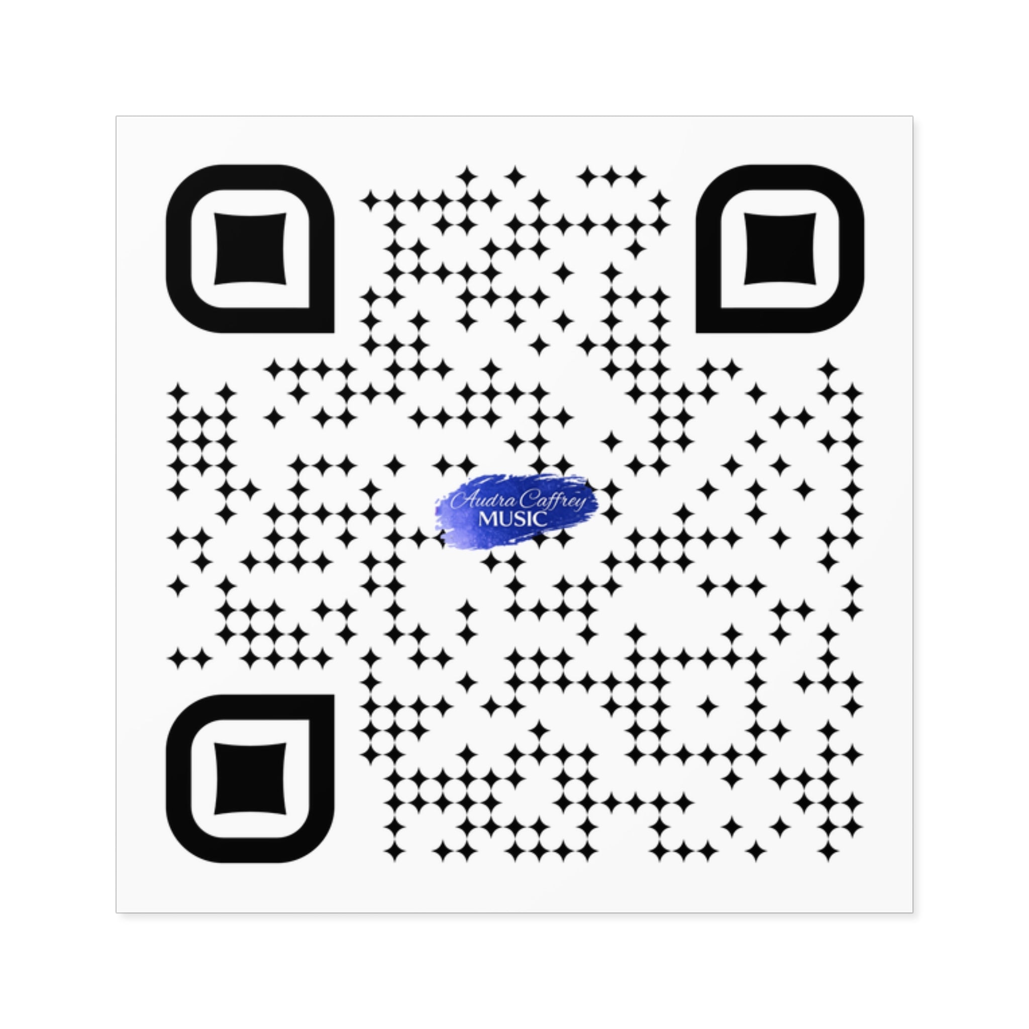 Audra Caffrey Music QR Code Sticker — Scan for Music, Videos & Socials