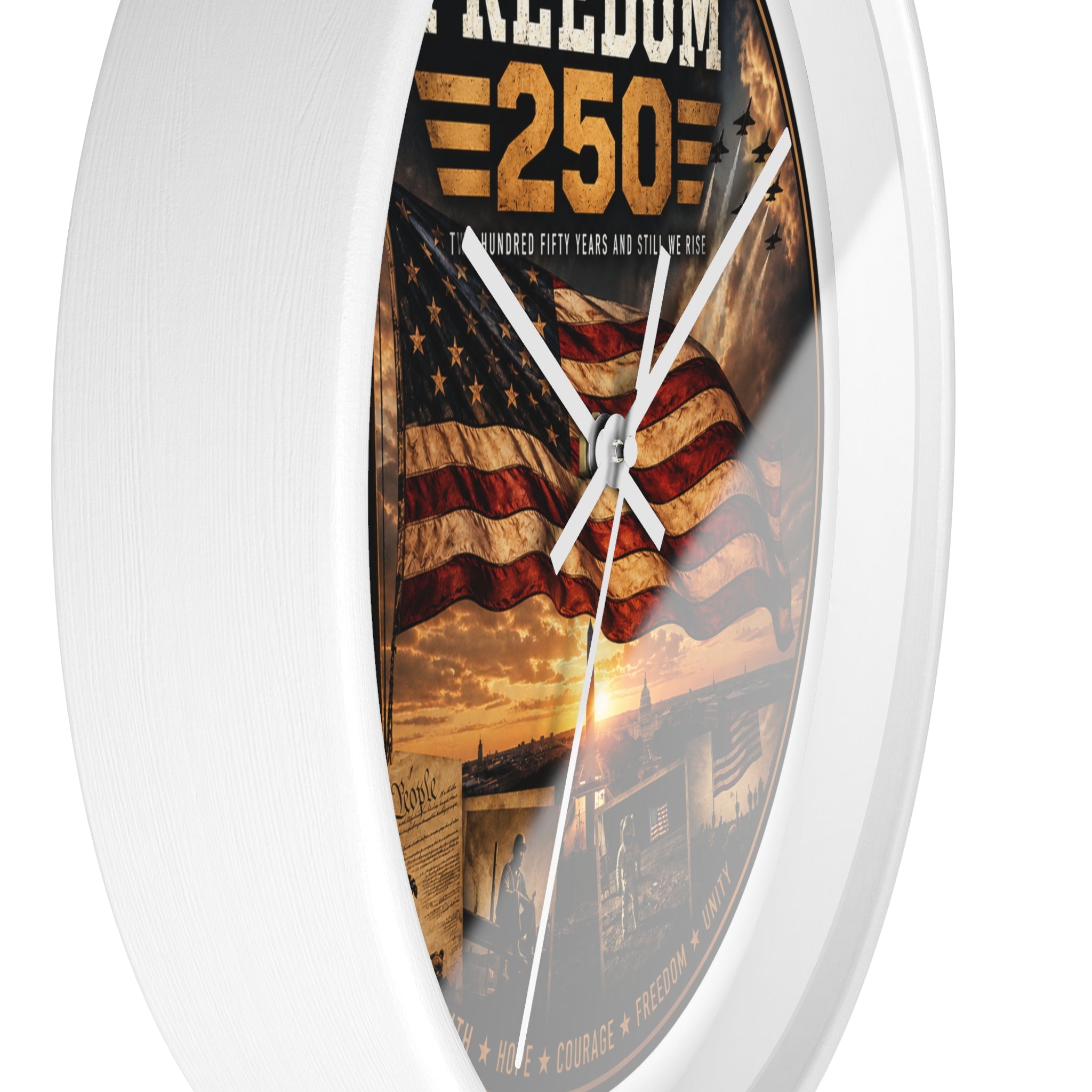 America 250th Anniversary Wall Clock — Patriotic Photo Commemorative Clock