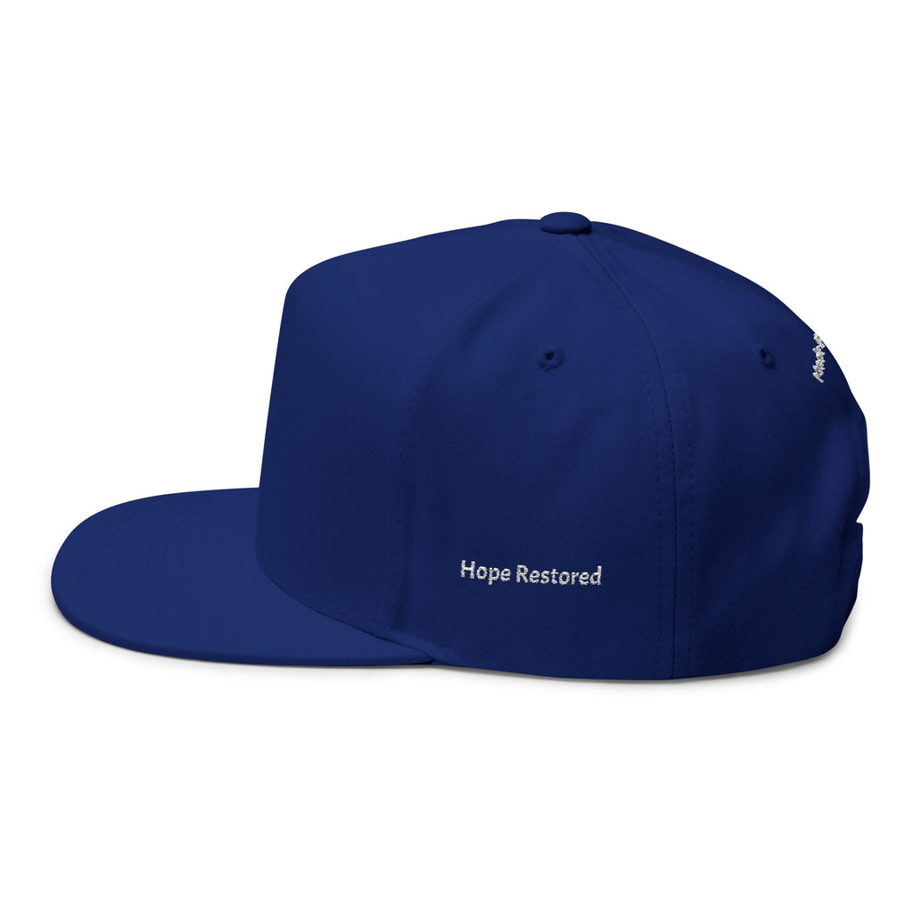 Made Brand New Embroidered Flat Bill Cap — Inspirational Hat for Healing & Renewal