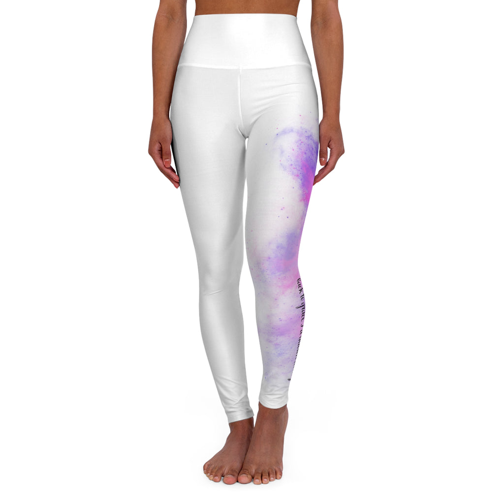 You Carried Me Lyric High-Waisted Yoga Leggings — Inspirational Workout Leggings