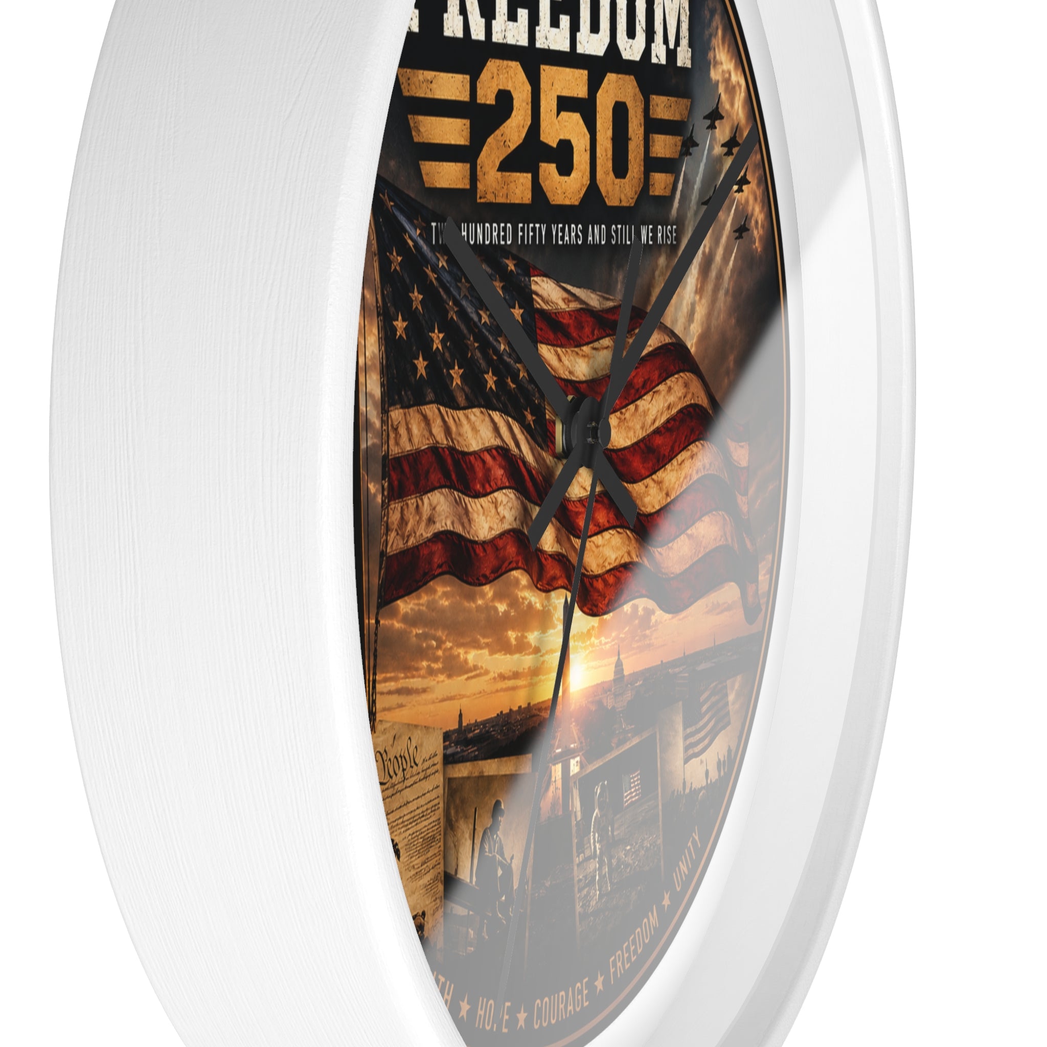 America 250th Anniversary Wall Clock — Patriotic Photo Commemorative Clock